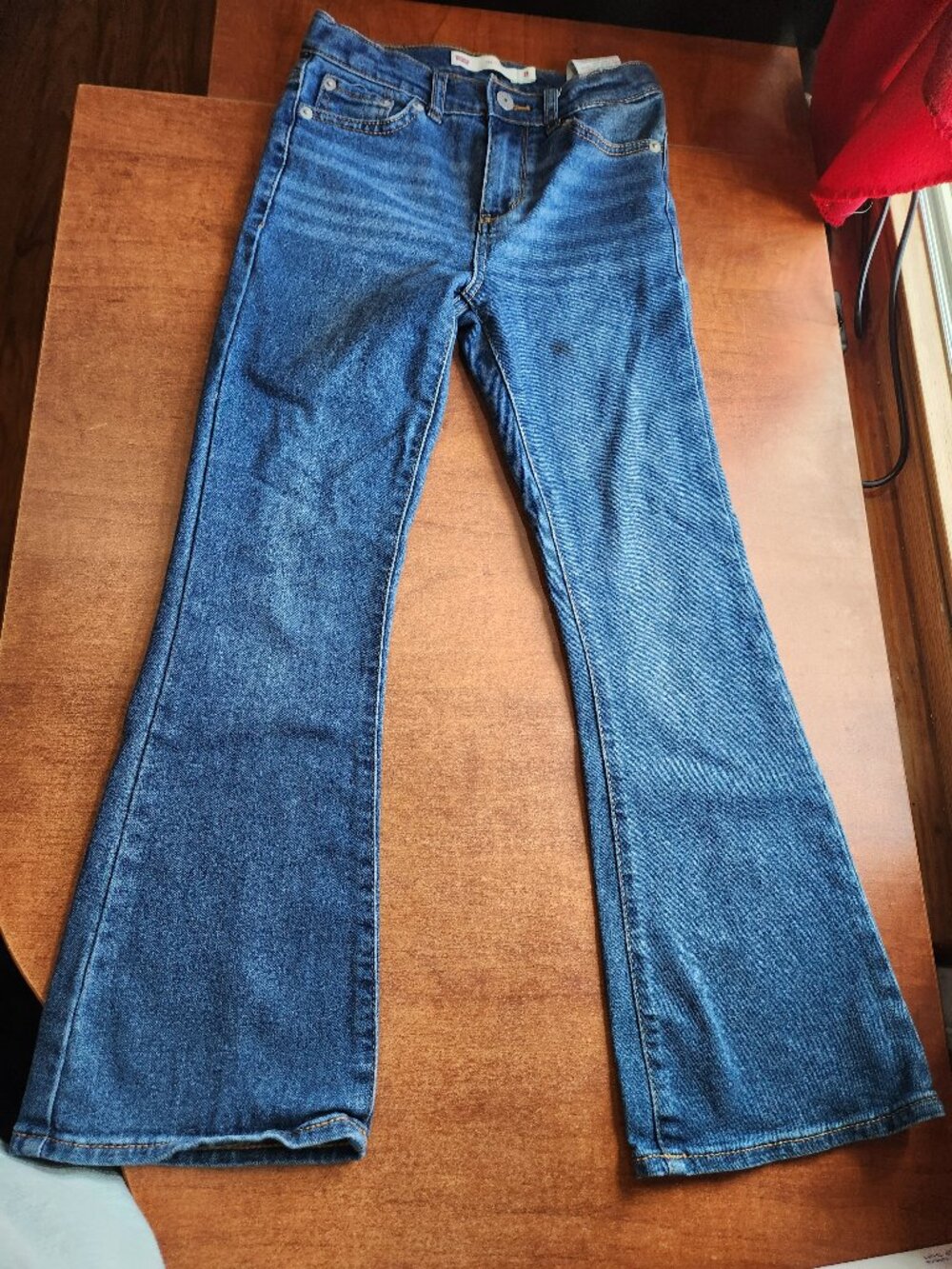 Levi's 726 Flare Jeans Size 8 Stretch Denim Medium Wash